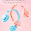 Macaron Headphones Kids Wireless Bluetooth Headphone Stereo Headband Gaming Headset with Mic Gamer Girl Gift for Mobile Tablet. 