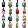 Cartoon Stickers 50pcs Cute Cartoon Glass Bottle Stickers Waterproof Vinyl Art Decals for Skateboards Luggage Laptop Water Cup Refrigerator Various World in Bottle Graffiti Designs Scrapbook Stickers. 