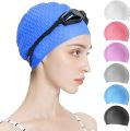 Silicone Swim Cap, Comfortable Bathing Cap Ideal for Curly Short Medium Long Hair, Swimming Cap for Women and Men, Shower Caps Keep Hairstyle Unchanged…. 