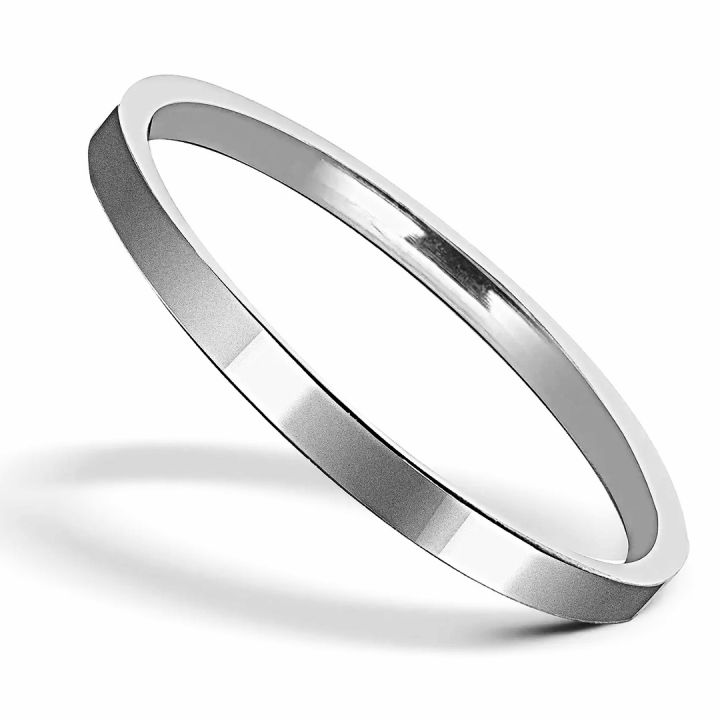 Stainless%20Steel%20Men's%20Fashion%20Bangle%202.75%20Inches%20Diameter%20Silver%20Round%20Simple%20Trendy%20Jewelry%20for%20Boys%20Lovers%20and%20Husband%20Gifts%20-%20Image%203