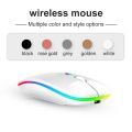 RGB Tablet Phone Computer Bluetooth Wireless Mouse Charging Luminous 2.4G USB Wireless Mouse Portable Mouse. 