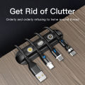 Cable Organizer Magnetic Cable Management USB Cables Holder Silicione Flexible Desktop Clips. 