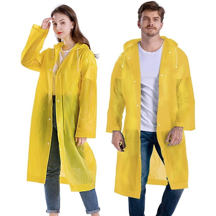 Allextreme EVA Waterproof Rain Coat Hooded Outdoor Water Resistant Suit Portable Men and Women (1Pc, Yellow) (FROM INDIA) SAB