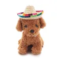 Straw Woven Sun Hat Cap Mexican Pet Supplies Cute Costume for Cute Mini Puppy. 
