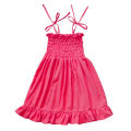 Baby girl yellow strap smock dress. 