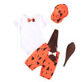 Halloween Kids Toddler Caveman Cosplay Costume Halloween Dog Bones Historical Party Romper Strap 3-6 Month Boy Clothes Winter. 