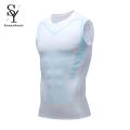 Vest Shaping Belly Sports Sleeveless O Running Gym, Compression Slim Shape Warm Sunnyheart Clothing Men's Quick Drying Vest for Basketball High Elastic Neck Vest Men. 