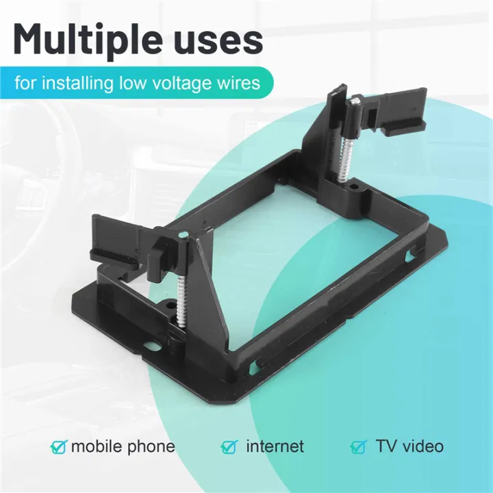 12%20Pcs%20Single%20Gang%20(1-Gang)%20Low%20Voltage%20Wallplate%20Mounting%20Bracket%20-%20Black%20-%20Image%204