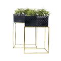 2 Piece Black Rectangle Plant Stand / Flower Pot / plant Stand / Home Deco-ration / Flower Plant Stand / Stand / Pot Stand / plant stand. 
