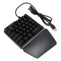 One Handed Keyboard, USB Wired 35 Keys Gaming Keypad for Work. 