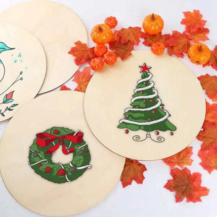 10PCS%20Natural%20Wood%20Pieces%20Slice%20Round%20Unfinished%20Wooden%20Discs%20for%20Crafts%20Centerpieces%20DIY%20Christmas%20Ornaments%204inch%20-%20Image%203