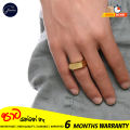 Glamon Flat Top Ring Gold Silver Color Rings For Boys Stainless Steel Wedding Band Mens rings High Quality Gold Rings For Men. 