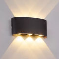 Wall Lights 2W 4W 6W 8W 2 Way Oval Shape Up-Down LED Moisture Proof Outdoor/Indoor Waterproof Light Fixture Waterproof Lamp Warm White, Garden Wall Light Black Body. 