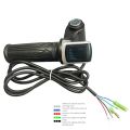 Bike Twist Throttle for Electric Bike Throttle 48V Gas Handle Throttle LCD Display Lock Key. 