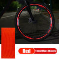 【HOT】 Bicycle Tire Reflective Sticker Wheel Spokes Tubes Strip Safety Warning Light Reflector Sticker Universal Bike Bicycle Stickers. 