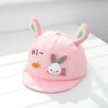 Cartoon Rabbit Baby Hat for Boy Girl Cute Embroidery Infant Baseball Cap with Ears Spring Summer Toddler Kids Sun Hats. 