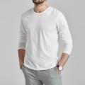 Pure White Long Sleeves Men's T Shirt New Style, Durable & Soft Material.. 