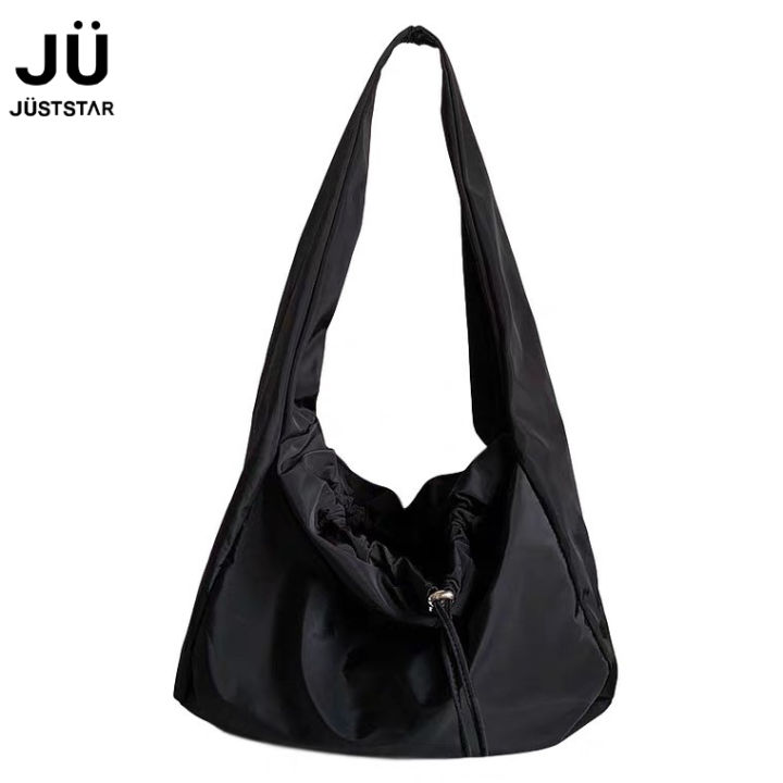 JUSTSTAR Casual cool canvas bag Korean version large-capacity nylon all-match Harajuku student underarm bag