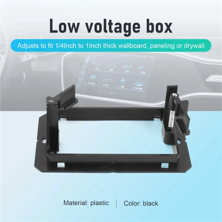 12%20Pcs%20Single%20Gang%20(1-Gang)%20Low%20Voltage%20Wallplate%20Mounting%20Bracket%20-%20Black%20-%20Image%205