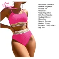 Muses Mall Women Swimsuit 2-piece Women's Swimsuit Set Quick Dry Push Up High Waist Color Matching Beachwear Bikini Set. 