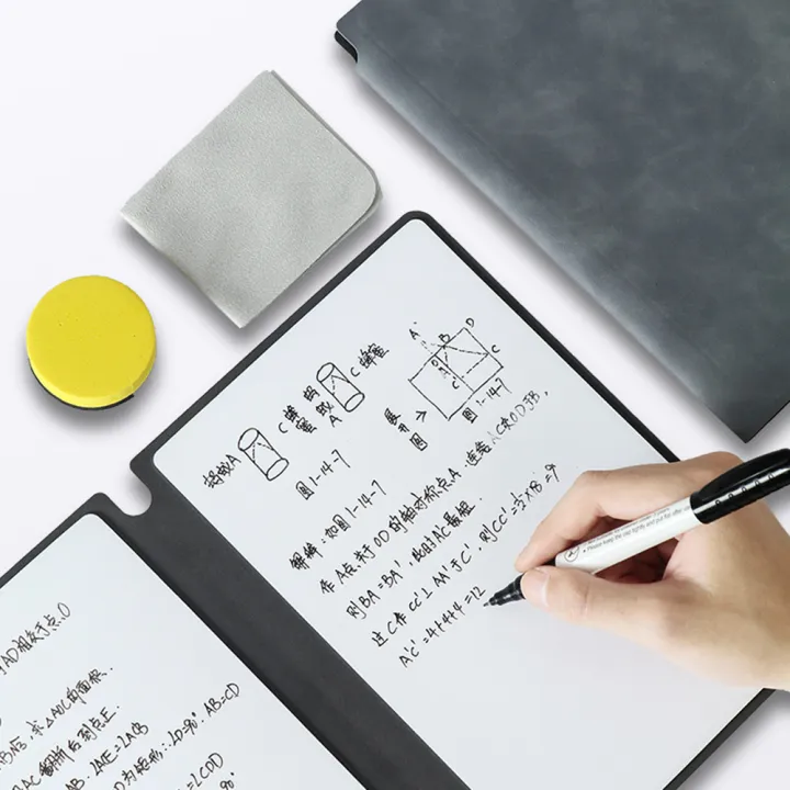 Erasing%20Cloth%20Free%20Whiteboard%20Pen%20Whiteboard%20Weekly%20Planner%20A5%20Leather%20Memo%20Reusable%20-%20Image%202