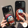 Cartoon Cute 3D Red Clothes Backpack Happy Doraemon Case For Infinix Smart 8 7 Hot 30i 30 Play Tecno Spark Go 2024 10C 10 Go 2023 Camon 20 Pro Note 12 G96 30 Pro Couples Angel Eyes Soft Cover. 