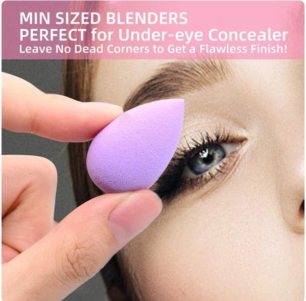 3Pcs Single Colour Mini Makeup Sponge Powder Puff Beauty Sponge For Makeup Powder Concealer Liquid Mixed Cosmetic Makeup Sponge