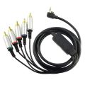 Audio Video Cable to RCA Extension Component Data Cord for PlayStation Portable PSP 2000 3000 Slim To TV Monitor. 