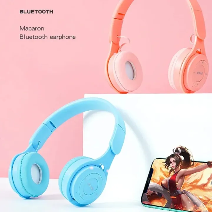 Macaron%20Headphones%20Kids%20Wireless%20Bluetooth%20Headphone%20Stereo%20Headband%20Gaming%20Headset%20with%20Mic%20Gamer%20Girl%20Gift%20for%20Mobile%20Tablet%20-%20Image%202