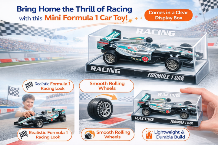 ๐๏ธ learn to build an exhilarating car racing game... ๐๏ธ Mini Formula 1 Racing Car Toy with Display Box โ Realistic F1 Race ...