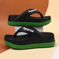 【FOOT SOFA】Fashion Women Flip Flops High Heels Summer Soft Bottom Casual Thick Bottom Clip Flip Flops Soft Bottom Non-slip Beach Sandals. 