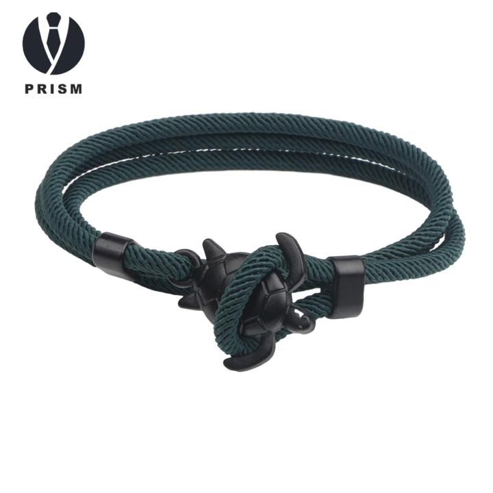 Prism Men Bracelet Handmade Cute Turtle Charm Students Bracelet