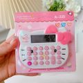 8 Digits Sanrio Hello Kitty Mini Calculator Anime Portable Calculator Office Accounting Tool School Students Stationery Gifts. 