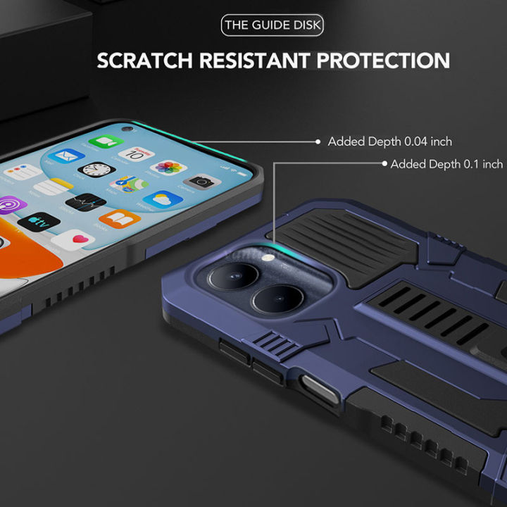 Vantime%20for%20Realme%20C33%20Slim%20Case%20Kickstand%20Hard%20Matte%20Back%20Phone%20Cover%20-%20Image%204