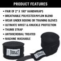 Everlast Boxing Hand Wraps Black 120 Inch. 