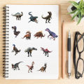 50Pcs/Set Dinosaur Sticker Non-fading Waterproof Self-Adhesive Multiple Patterns Animal Notebook Scooter Storage Box Graffiti Decal Home Appliances. 