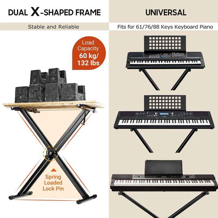 Adjustable%20Keyboard%20Stand%20Double%20Braced%20X%20Style%20Digital%20Piano%20Stand%20with%20Locking%20Straps%20for%2061%2076%2088%20Keys%20with%20Pull%20Lock%20-%20Organ%20Stand%20piano%20stand%20-%20Image%206