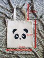 Panda Tote Bag: Fashionable Handbag for Lady Students. 