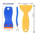 3Pack Plastic No Scratch Sticker Razor Blades Scraper Tool for Cleaning Adhesive Label Decal Glue From. 