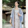 Song-Made Changgan Outer Beizi Long-Spinning Skirt Tube Top Suit Daily Hanfu Women's National Style Fairy Ancient Style Improved Jacket and Dress. 