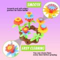 54 Pcs DIY Flower Garden Building Toy - The Bouquet Dream Garden Girls Flower Interconnecting Blocks Educational Toys. 