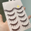 [New arrivals] Set of 5 pairs of beautiful natural princess-style 3D false eyelashes for women. 