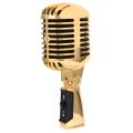 Professional Wired Vintage Classic Microphone Dynamic Vocal Mic Microphone for Live Performance Karaoke(Gold). 