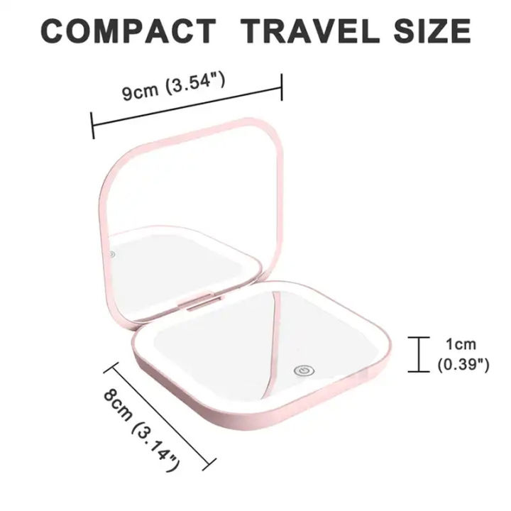 Compact%20Small%20Mini%20Gift%20Vanity%20Table%20Folding%20Led%20Lights%20Portable%20Hand%20Held%20Pocket%20Makeup%20Mirror%202X%20magnifying%20-%20Image%203