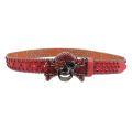 Big SKULL Rhinestone Belt Women Harajuku Y2K Western Bling Belt Luxury Designer with Diamond Pin Buckle Men Belt for Jeans. 