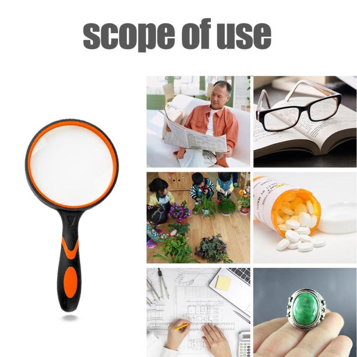 10X%20Magnifier%20Glass%20Lens%20Handheld%20Rubber%20Portable%20Handle%20High%20Magnifying%20Glass%20for%20Reading%20Newspaper%20Jewelry%20Eye%20Loupe%20Glass%20-%20Image%205