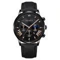 Enacolor 2Pcs/Set Simple Male Leather Bracelets Quartz Watch Set Fashion Casual Accessories Men Gift. 