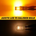 AUXITO 2pcs No Hyper Flash T20 W21W WY21W 7440 7440NA LED Turn Signal Light Bulbs Canbus Error Free Car Lamp Amber. 