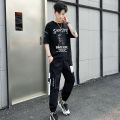Men's sport suit2023New Spring and Summer Short Sleeves Set of Casual Clothes Teen Trend Korean Style Handsome. 