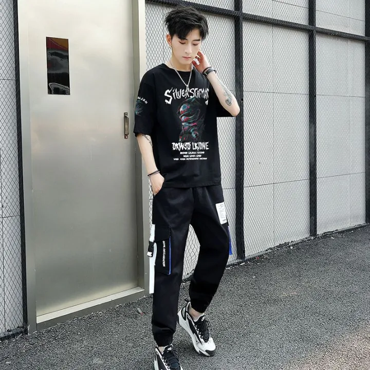 Men's%20sport%20suit2023New%20Spring%20and%20Summer%20Short%20Sleeves%20Set%20of%20Casual%20Clothes%20Teen%20Trend%20Korean%20Style%20Handsome%20-%20Image%203
